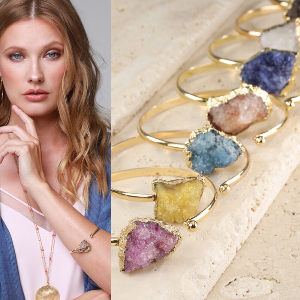 ELENA Druzy Bracelet - 5 colors - Picture 6 of 8